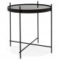 Table d'Appoint Ronde Pliable "Minois" 45cm Noir|Table Basse|Paris Prix