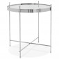 Table d'Appoint Ronde Pliable "Minois" 45cm Argent|Table Basse|Paris Prix