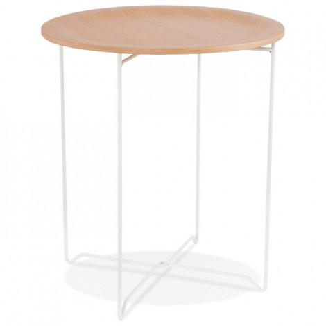 Table d'Appoint Design "Kwiko" 46cm Naturel|Table Basse|Paris Prix