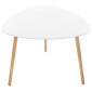 Table à Café en Bois "Mileo" 60cm Blanc|Table Basse|Paris Prix