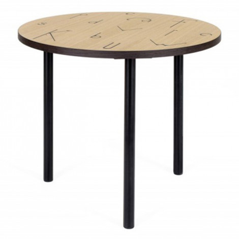 Table d'Appoint Design "Arty Lettres" 50cm Chêne|Table Basse|Paris Prix