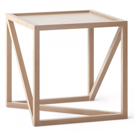 Table d'Appoint Design en Bois "Almost" 40cm Naturel|Table Basse|Paris Prix