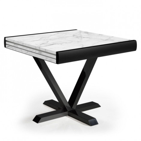 Table d'Appoint Extensible "Shoreditch" 90-180cm Blanc|Table Basse|Paris Prix