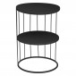 Table d'Appoint Design Métal "Kobu" 36cm Noir|Table Basse|Paris Prix