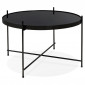 Table d'Appoint Design Ronde "Kamal" 63cm Noir|Table Basse|Paris Prix
