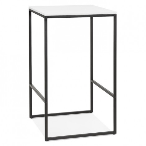 Table d'Appoint Design "Relia" 103cm Blanc & Noir|Table Basse|Paris Prix