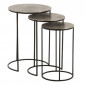 Lot de 3 Tables Gigognes Design "Roday" 60cm Noir|Table Basse|Paris Prix
