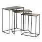 Lot de 3 Tables Gigognes Design "Slim" 65cm Noir|Table Basse|Paris Prix