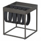 Table d'Appoint Design "Porte-Magazine" 40cm Gris|Table Basse|Paris Prix