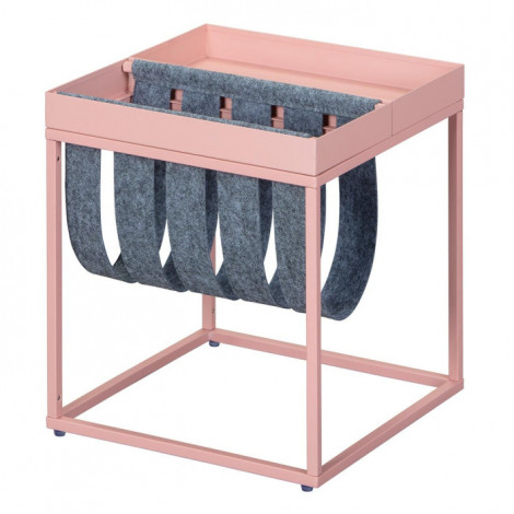 Table d'Appoint Design "Porte-Magazine" 40cm Rose|Table Basse|Paris Prix