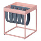 Table d'Appoint Design "Porte-Magazine" 40cm Rose|Table Basse|Paris Prix