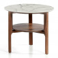 Table d'Appoint Bois & Verre "Bosca" 60cm Naturel|Table Basse|Paris Prix