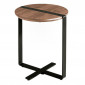 Table d'Appoint Design "Fruya" 51cm Naturel & Noir|Table Basse|Paris Prix