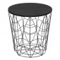 Table d'Appoint Design en Métal "Leaf" 41cm Noir|Table Basse|Paris Prix