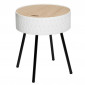 Table d'Appoint Design Coffre "Shiro" 45cm Blanc|Table Basse|Paris Prix