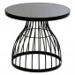 Table d'Appoint Design en Verre "Kushi" 55cm Noir|Table Basse|Paris Prix