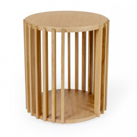 Table d'Appoint Design "Drume" 58cm Chêne|Table Basse|Paris Prix