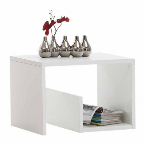 Table d'Appoint Design "Kani" 59cm Blanc|Table Basse|Paris Prix