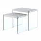 Lot de 2 Tables d'Appoint "Elementary" 46cm Argent|Table Basse|Paris Prix