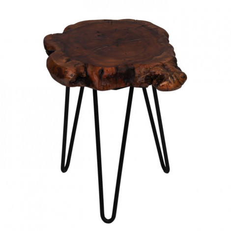 Table d'Appoint en Bois "Woody 310" 40cm Naturel|Table Basse|Paris Prix