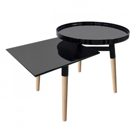 Table d'Appoint Design "Butler" 77cm Noir|Table Basse|Paris Prix