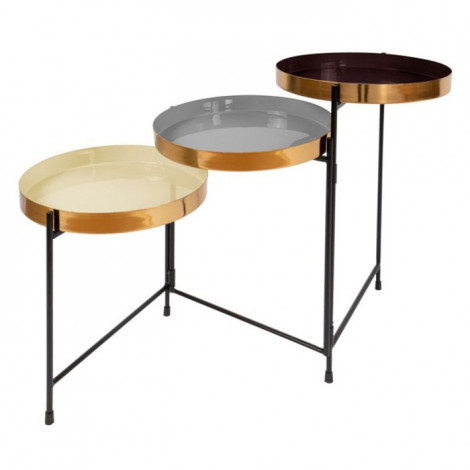 Lot de 3 Tables d'Appoint "Morrison" 96cm Multicolore|Table Basse|Paris Prix
