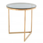 Table d'Appoint Design "Wynona" 55cm Gris & Or Rose|Table Basse|Paris Prix