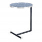 Table d'Appoint Design "Servant" 62cm Argent & Noir|Table Basse|Paris Prix