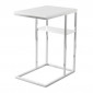 Table d'Appoint Design "Lucilla" 60cm Blanc & Argent|Table Basse|Paris Prix