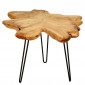 Table d'Appoint en Bois "Woody 410" 60cm Naturel|Table Basse|Paris Prix