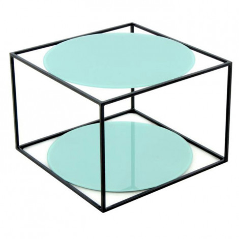 Table d'Appoint Design "Cody" 50cm Vert & Noir|Table Basse|Paris Prix