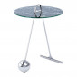 Table d'Appoint Design "Pendule" 60cm Argent & Noir|Table Basse|Paris Prix