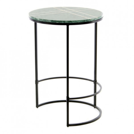 Table d'Appoint en Marbre "Louis" 64cm Vert|Table Basse|Paris Prix