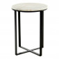 Table d'Appoint en Marbre "Louis" 58cm Blanc|Table Basse|Paris Prix