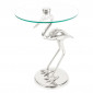 Table d'Appoint Design "Animality Oiseau" 58cm Argent|Table Basse|Paris Prix