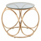 Table d'Appoint Design "Whitney" 52cm Gris & Or Rose|Table Basse|Paris Prix
