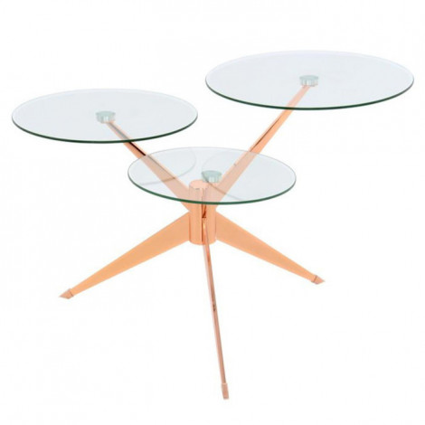 Table d'Appoint Design "Triplet" 75cm Rose|Table Basse|Paris Prix