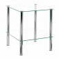 Table d'Appoint en Verre "Eliot" 47cm Transparent|Table Basse|Paris Prix