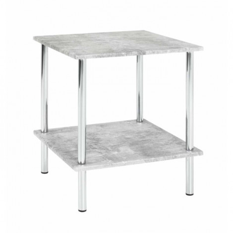 Table d'Appoint Effet Béton "Miguel" 45cm Gris|Table Basse|Paris Prix