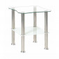 Table d'Appoint en Verre "Henia" 47cm Blanc|Table Basse|Paris Prix