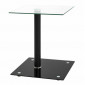 Table d'Appoint en Verre "Nolan" 52cm Noir|Table Basse|Paris Prix