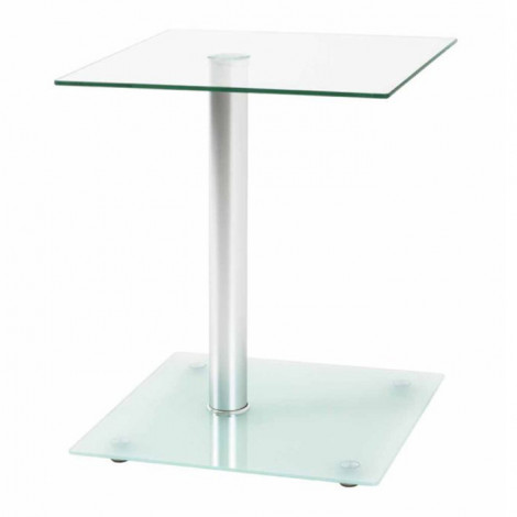 Table d'Appoint en Verre "Nolan" 52cm Transparent|Table Basse|Paris Prix