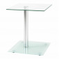 Table d'Appoint en Verre "Nolan" 52cm Transparent|Table Basse|Paris Prix