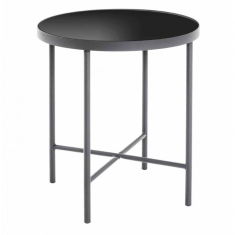 Table d'Appoint Design "Laila" 47cm Noir|Table Basse|Paris Prix