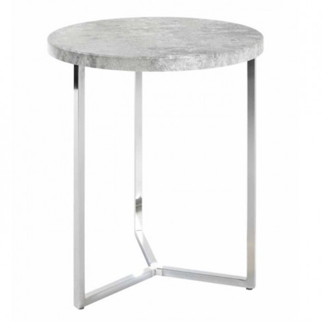 Table d'Appoint Effet Béton "Miguel" 54cm Gris|Table Basse|Paris Prix