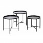Lot de 3 Tables d'Appoint Design "Kwami" 48cm Noir|Table Basse|Paris Prix