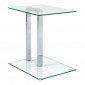 Table d'Appoint en Verre "Antilles" 50cm Transparent|Table Basse|Paris Prix