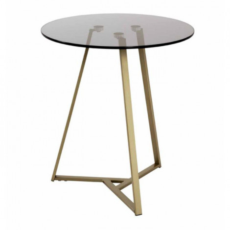 Table d'Appoint en Verre "Safia" 50cm Or|Table Basse|Paris Prix