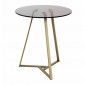 Table d'Appoint en Verre "Safia" 50cm Or|Table Basse|Paris Prix