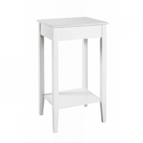 Table d'Appoint Vintage en Bois "Elsa" 76cm Blanc|Table Basse|Paris Prix